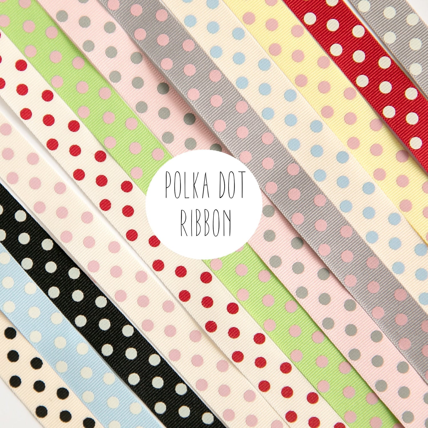 15mm wide Polka Dot Ribbon