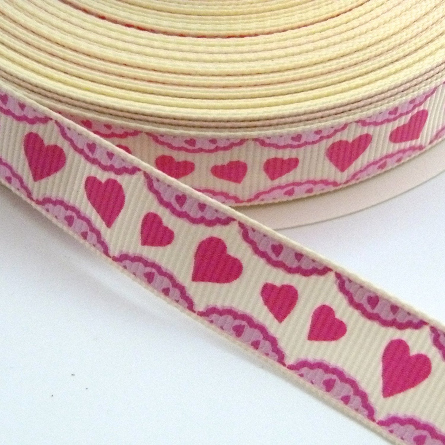 16mm wide Heart Frill Ribbon