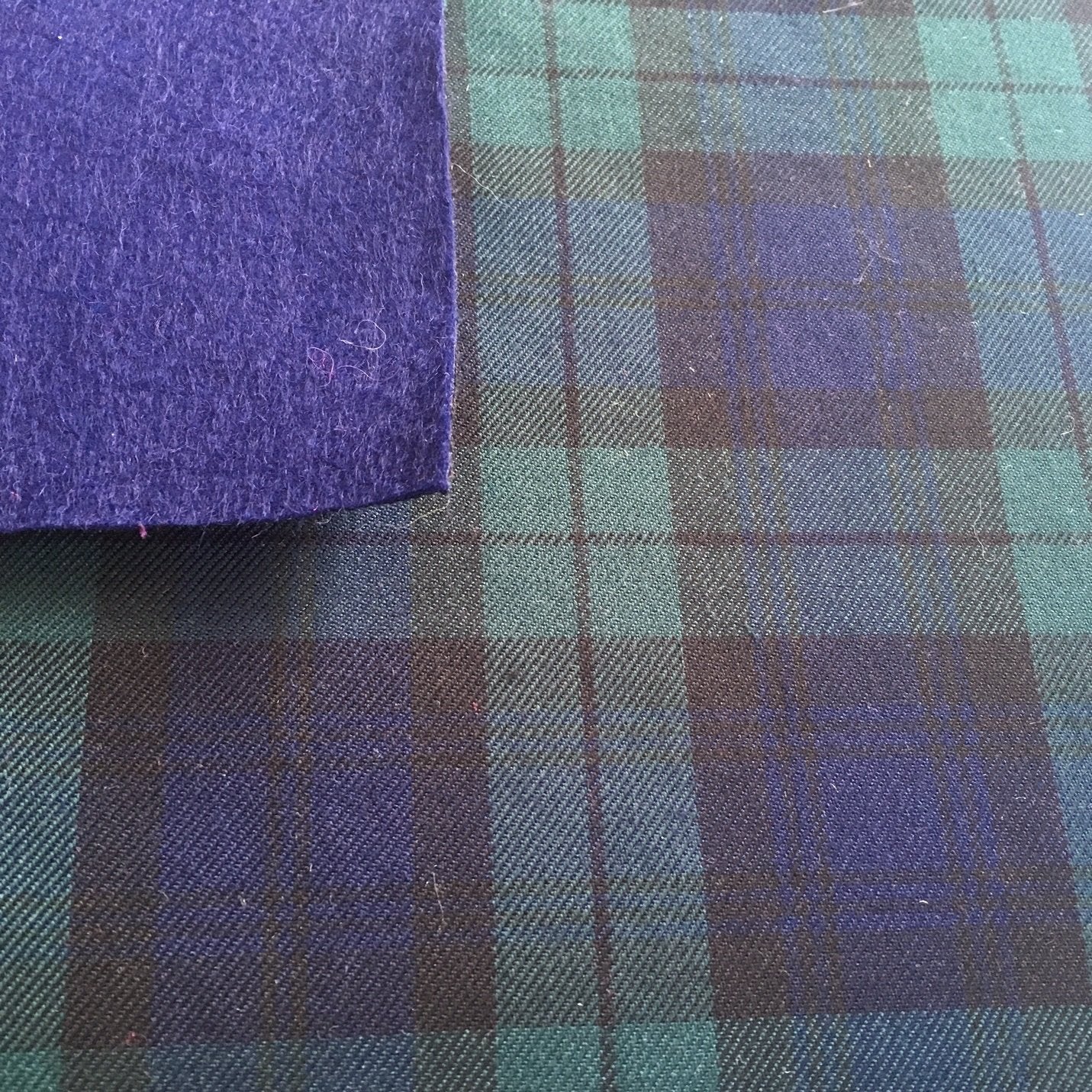 Tartan Fabric Felt Sheet - Midnight Blue – Tactile Craft Supplies